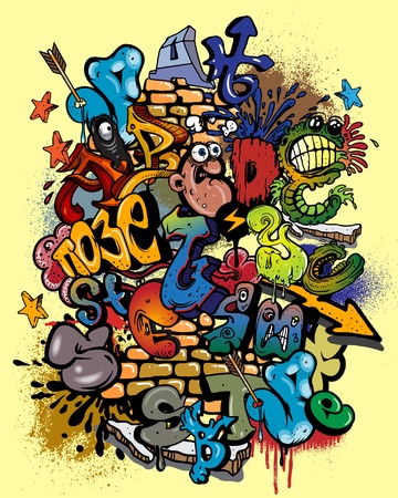 alphabet graffiti Alphabet Graffiti. Illustration